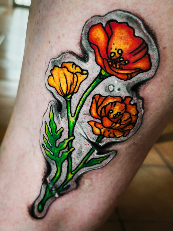 Flower Sticker Tattoo
