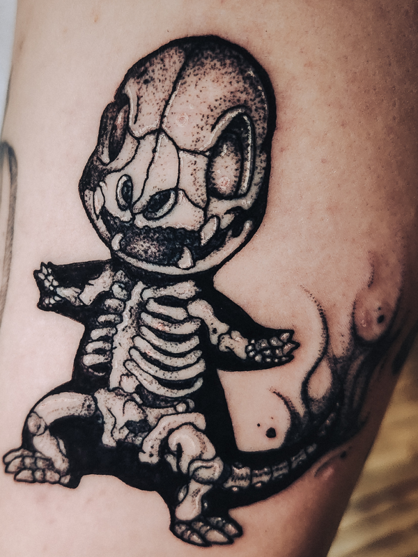 Charmander Skeleton Tattoo