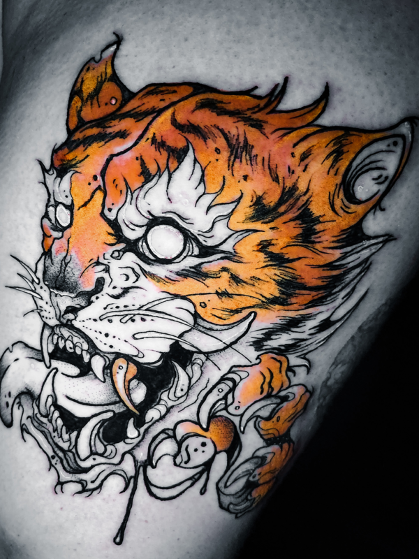 Stylized Tiger Tattoo