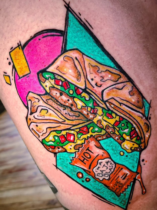 Taco Bell Crunch Wrap Supreme Tattoo